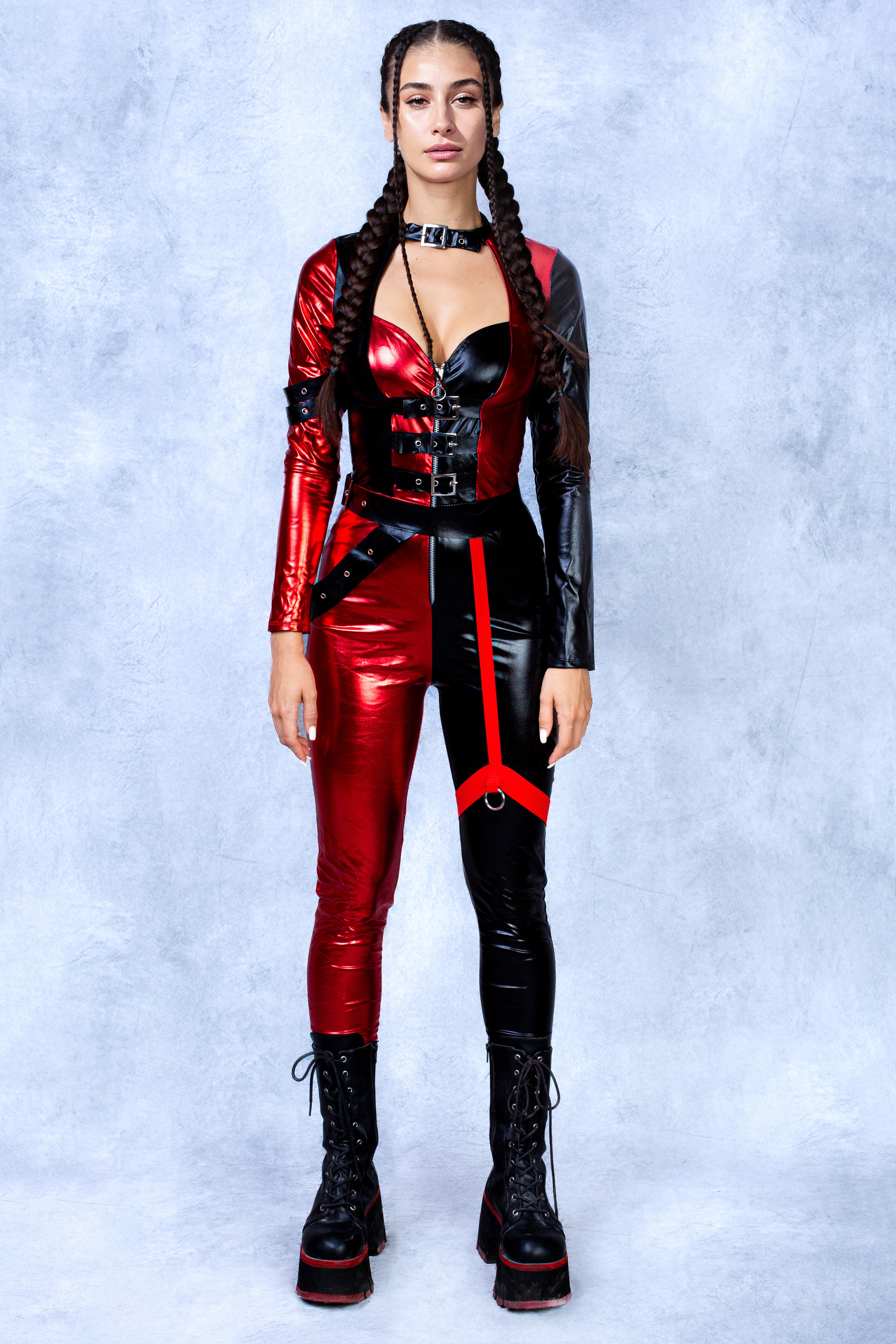 Scarlet Lock Buckle Catsuit 2