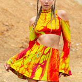 Flow Motion Bell Sleeve Dress