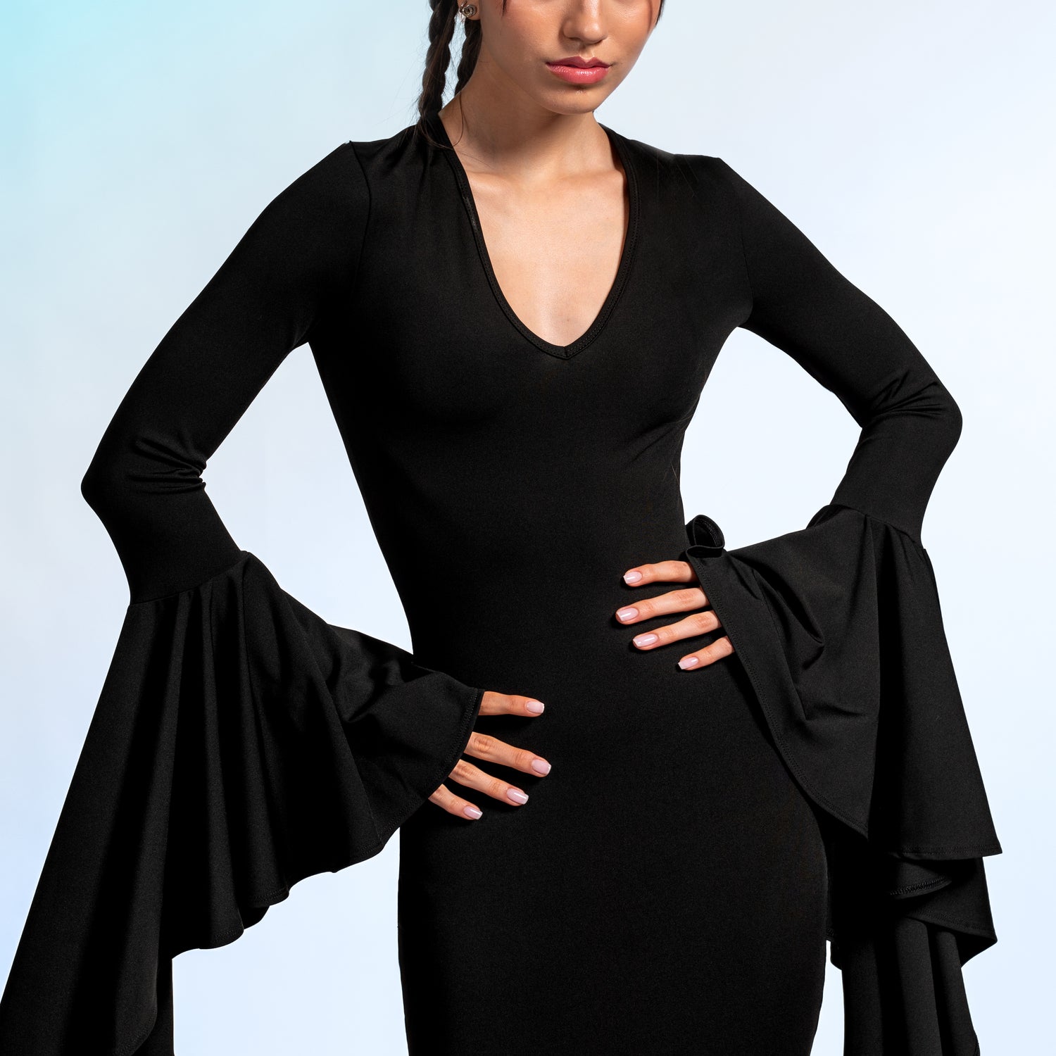 Mrs. Addams Puddle Train Gown Dress