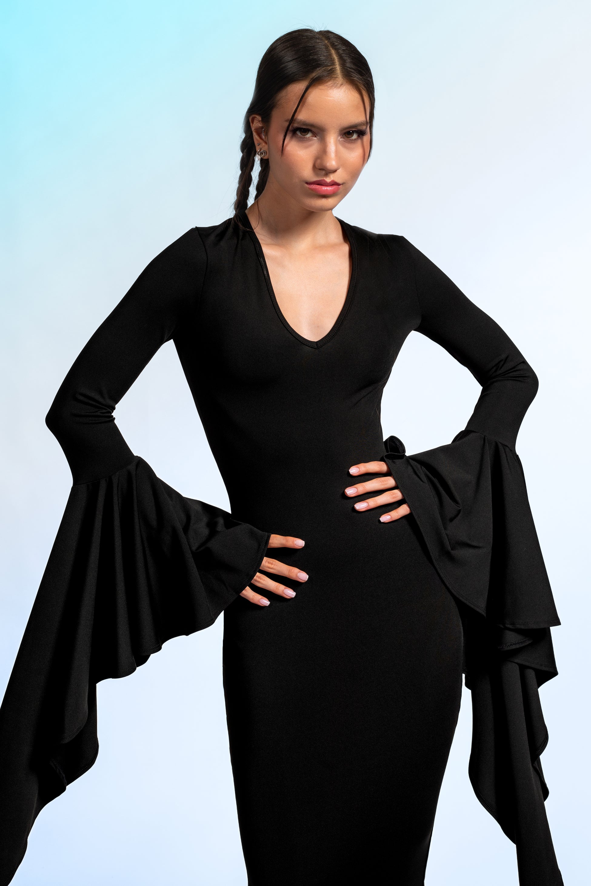 Mrs. Addams Puddle Train Gown Dress 1