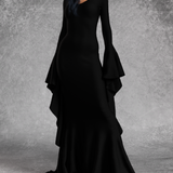 Mrs. Addams Puddle Train Gown Dress