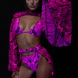 Poisonous Pink Open Front Skirt