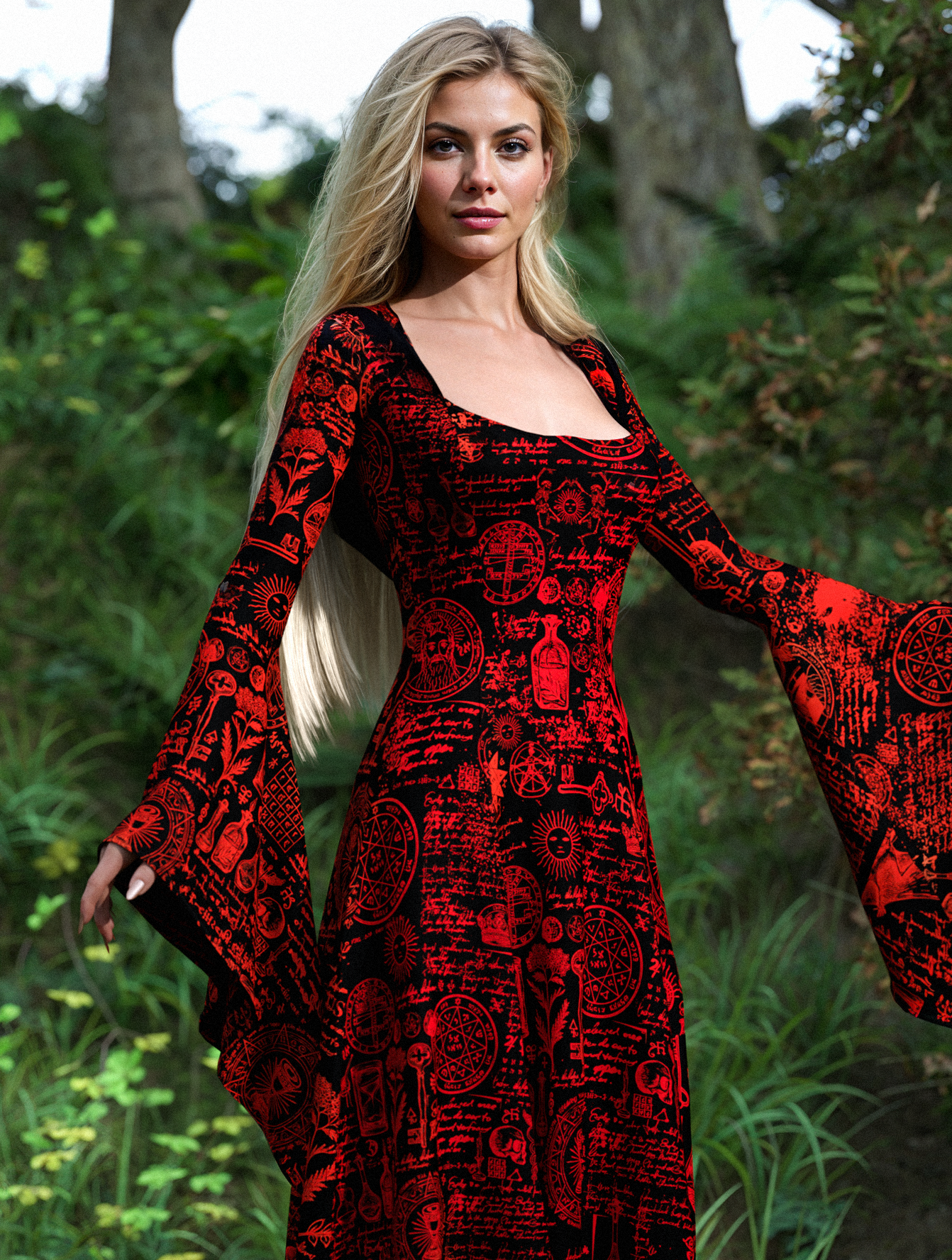 Vampiric Ocult Witcher Long Dress 1