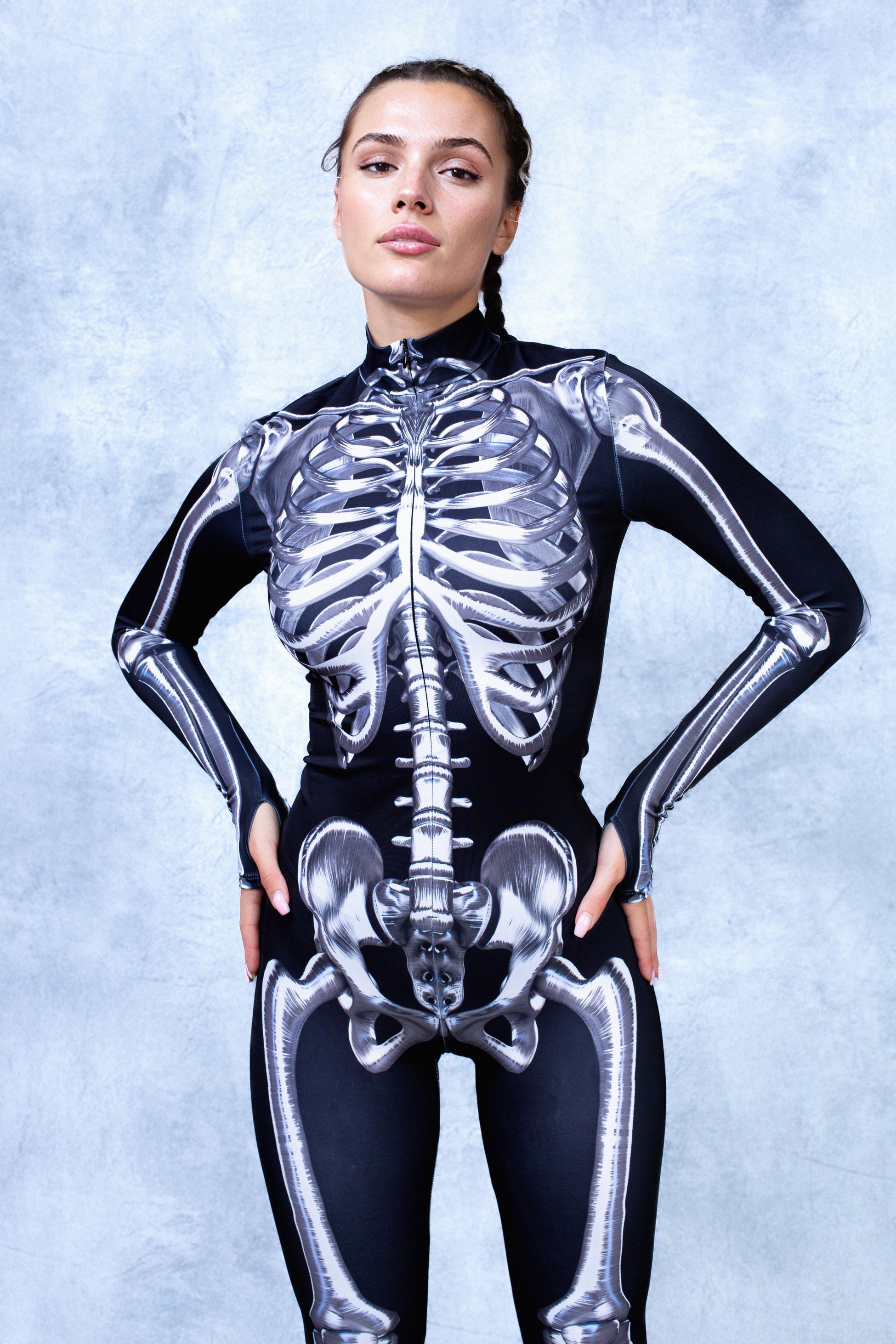 Silver Skeleton Costume 1