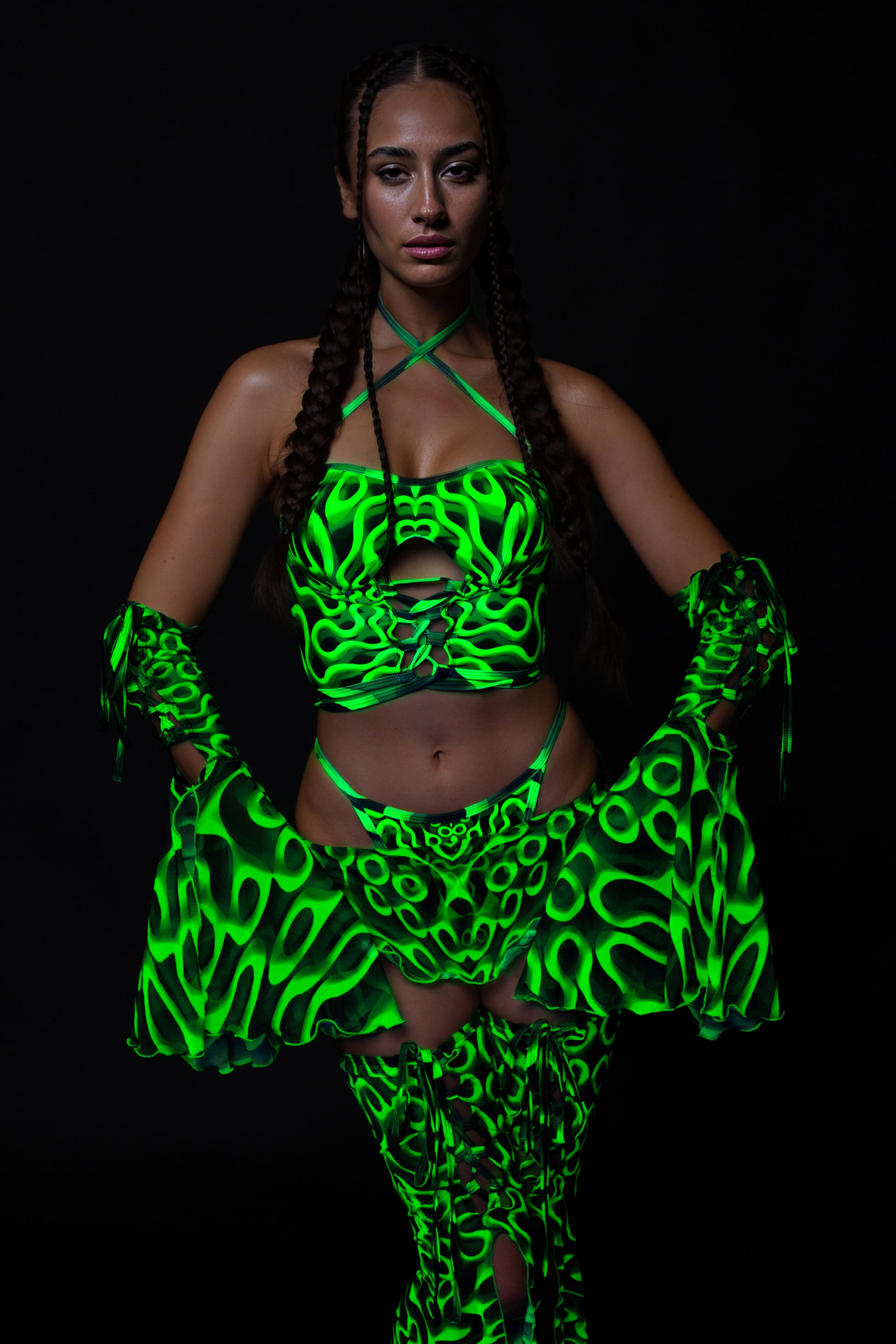 Cyber Double Vision Corset Flared Set 1