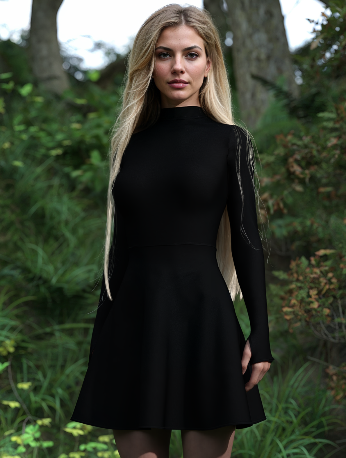 Just Black Witcher Skater Dress 1