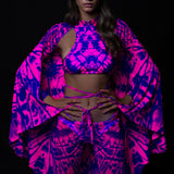 Caleidoscope Magenta Slit Weave Top