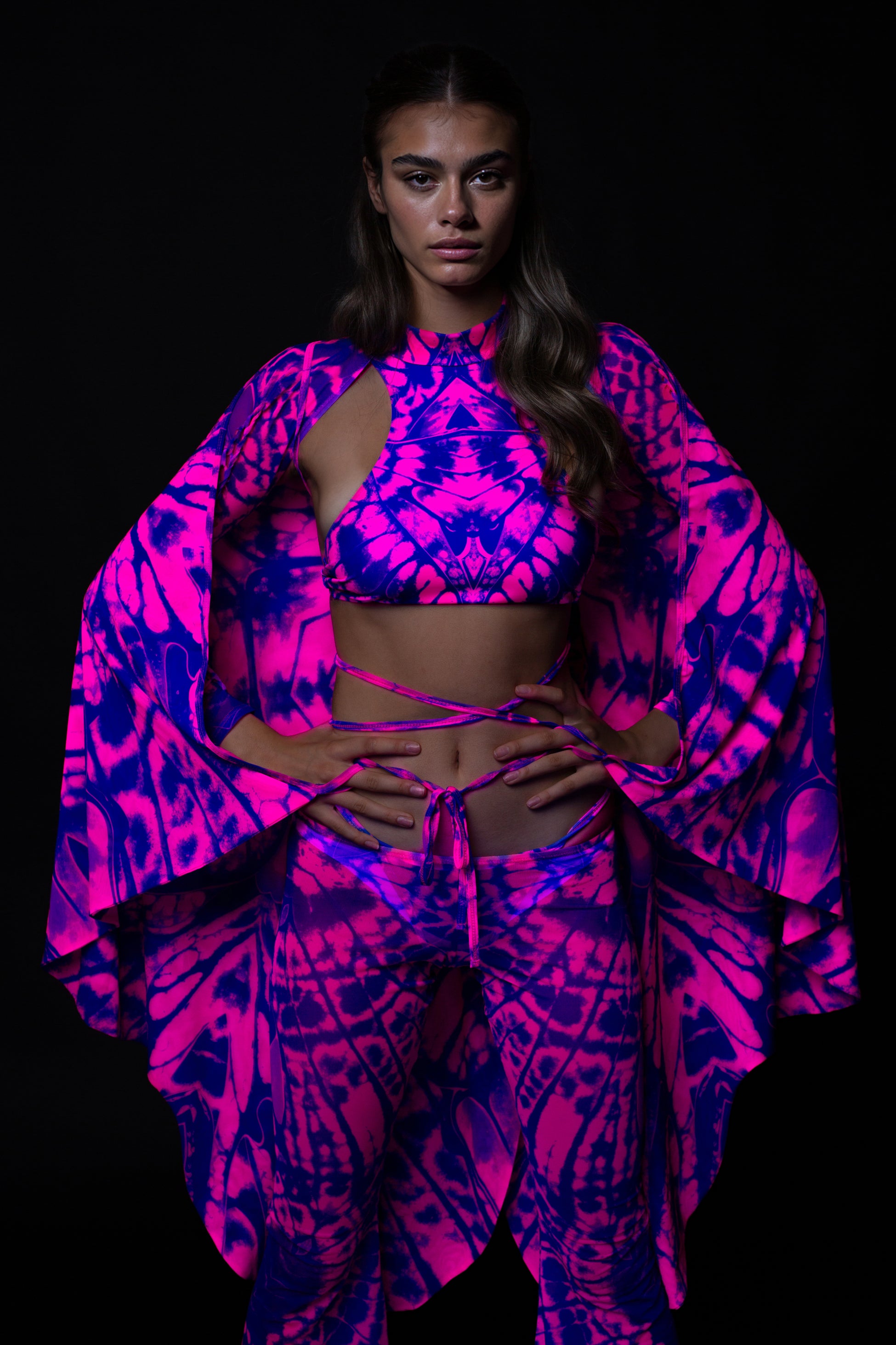 Caleidoscope Magenta Fairy Slit Weave Winged Set 1