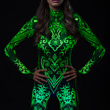 Soul Malediction Green Cyber Costume