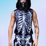 Silver Candy Skeleton Male Muscle Top