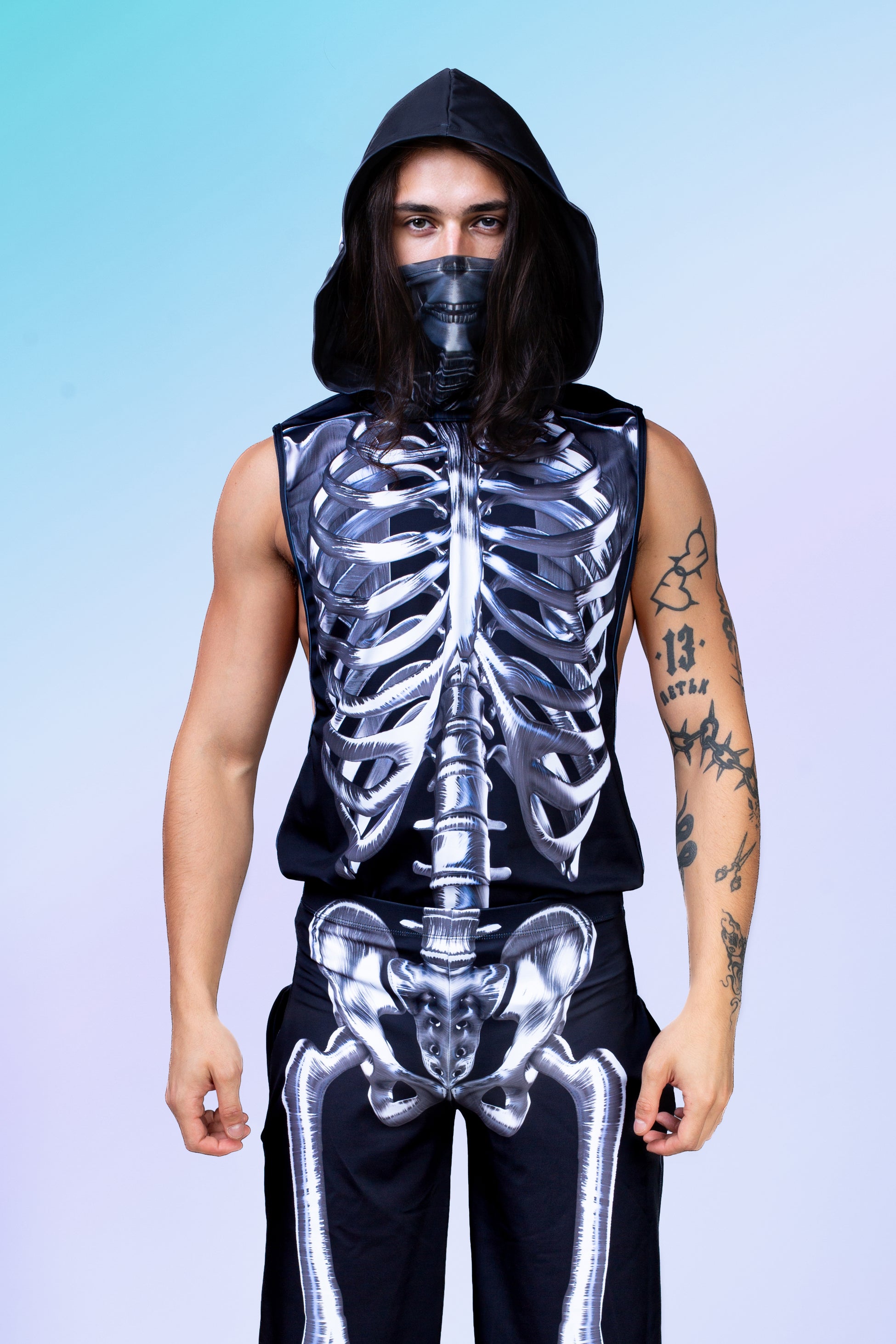 Silver Candy Skeleton Male Muscle Top 1