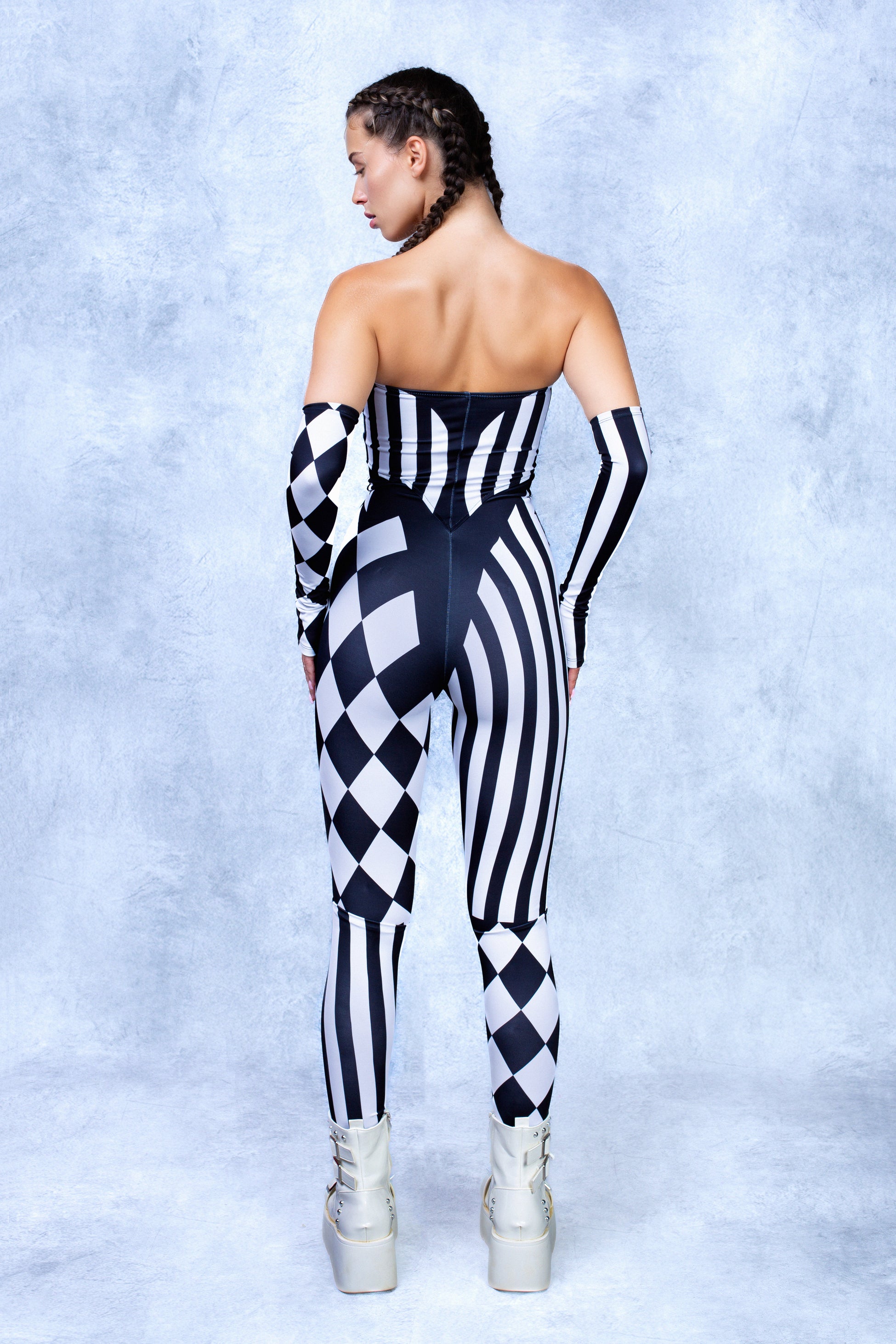 Dark Clown Strapless Romper 2