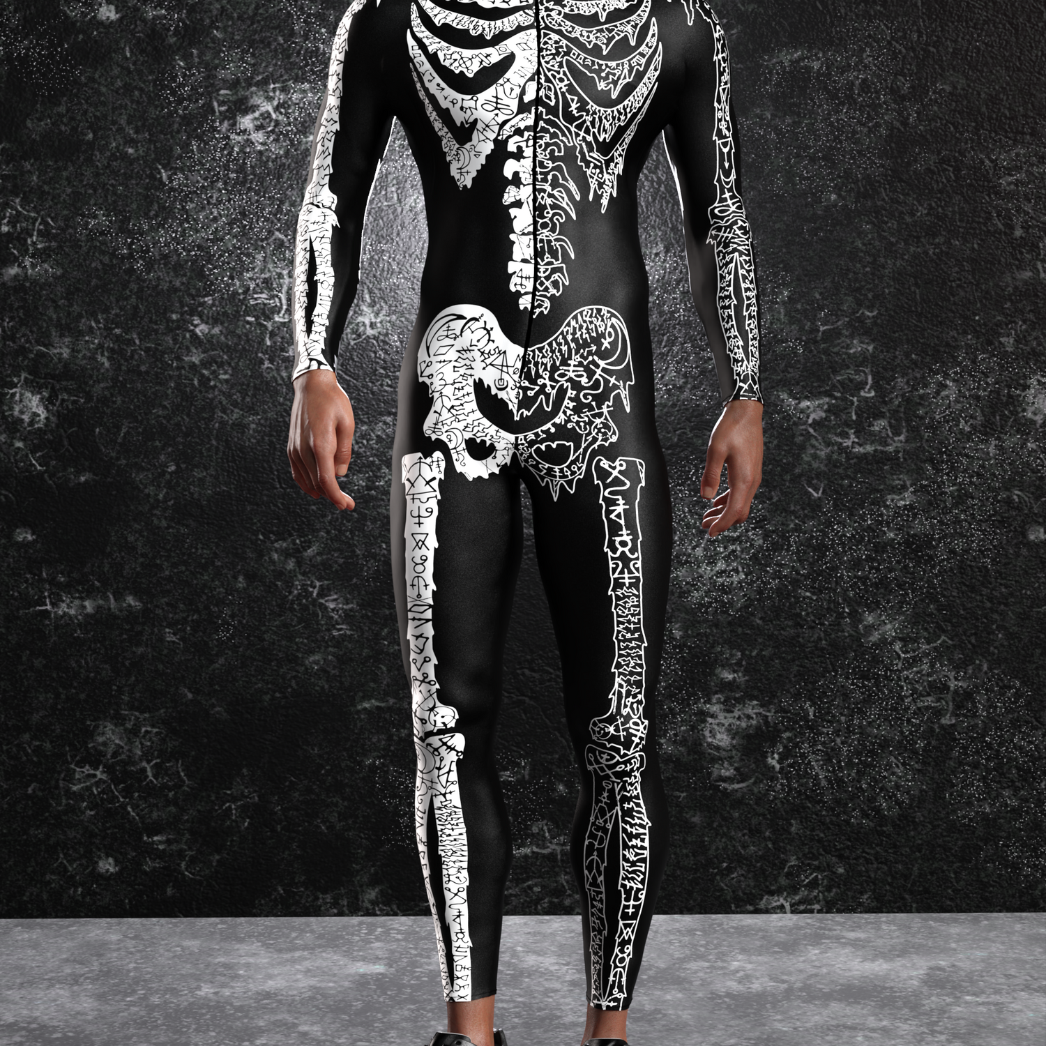 Divided Incantation Male Costume Black, White