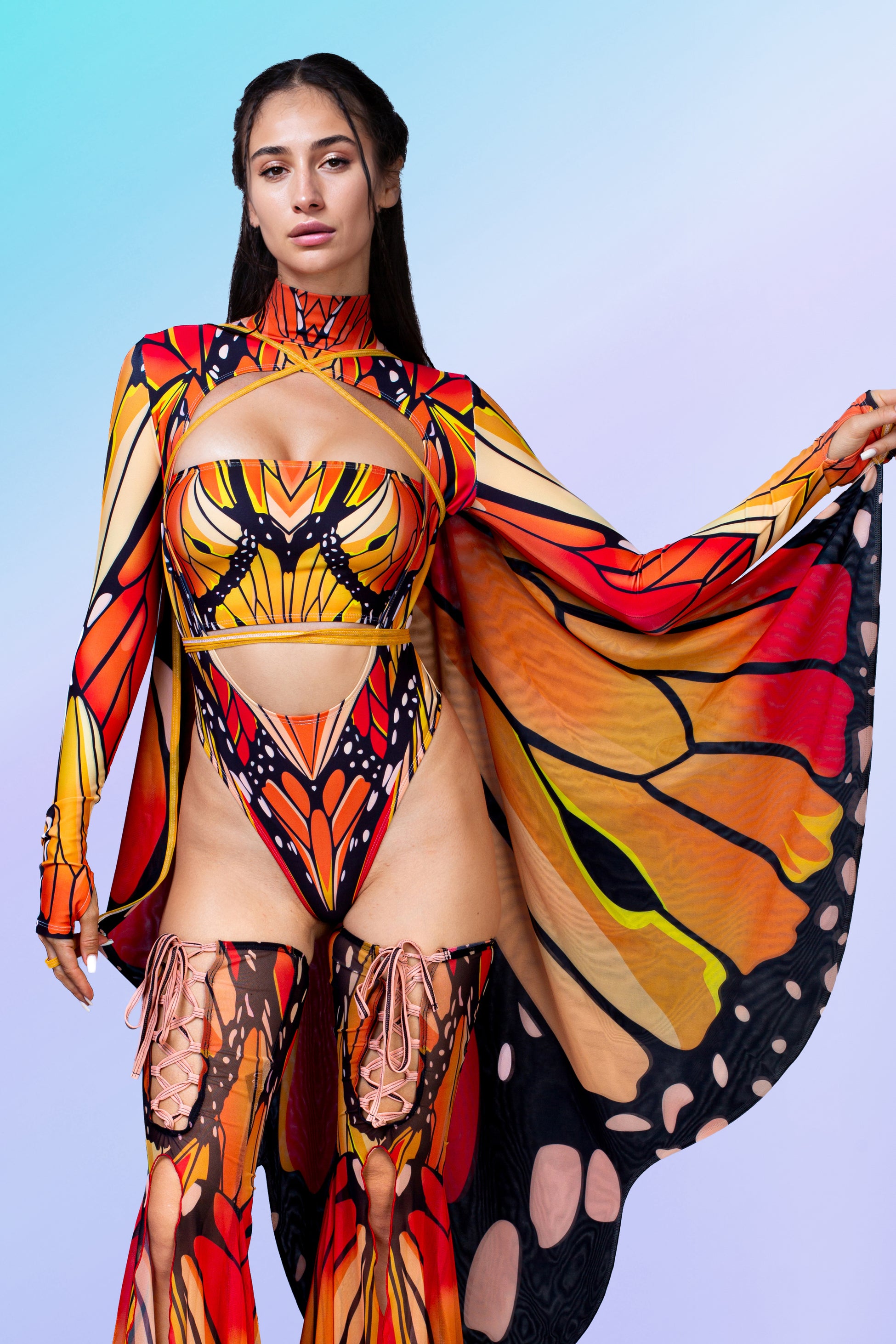 Fairy Autumn Butterfly Open-Heart Leotard 1