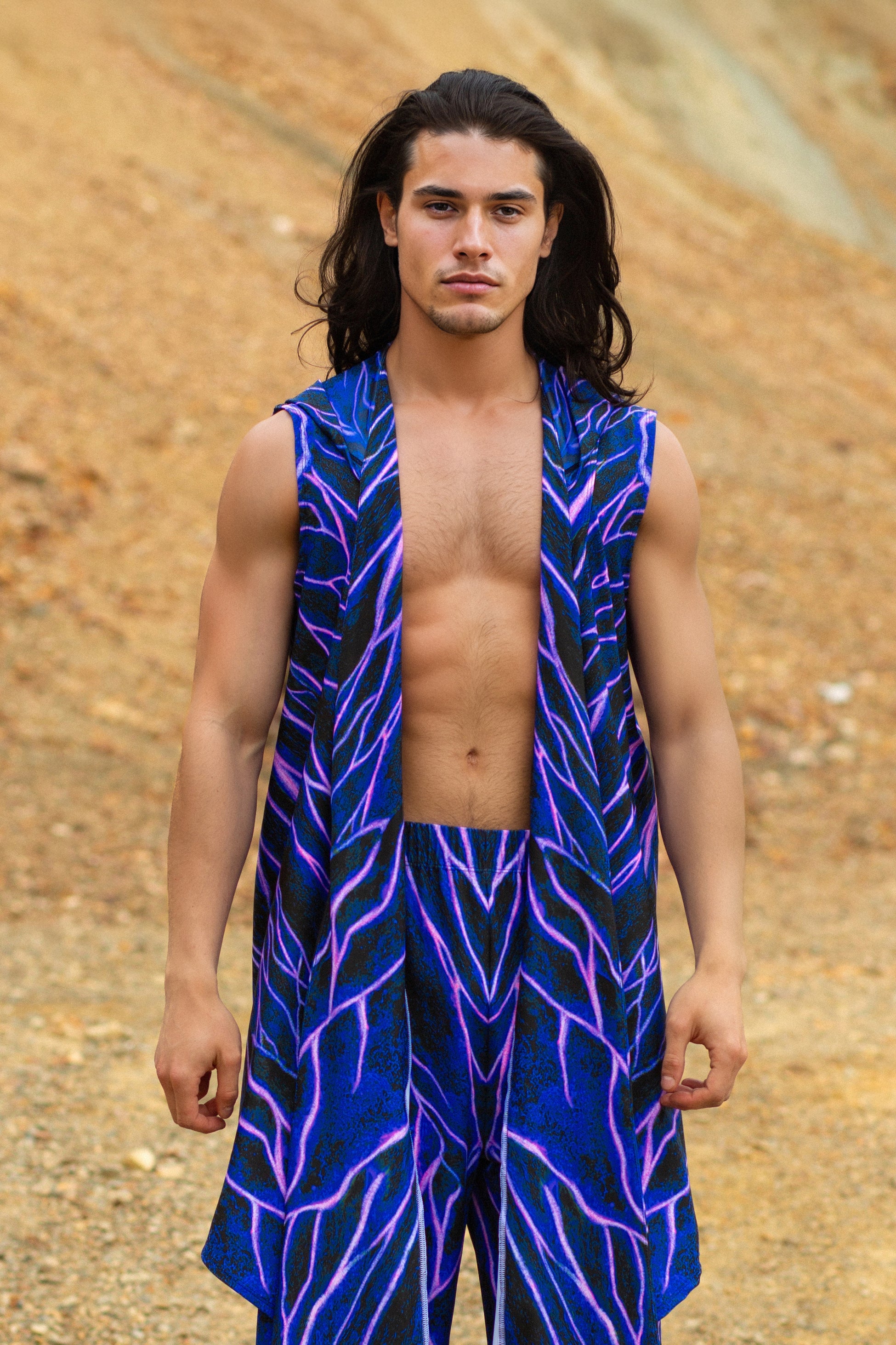 Magenta Burst Male Wide Pants 1