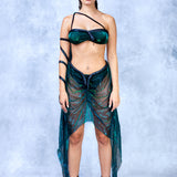 Serpent Mist Drape Skirt Set
