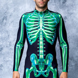 Green Skeleton Male Costume