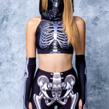 Silver Bones Rave Hood