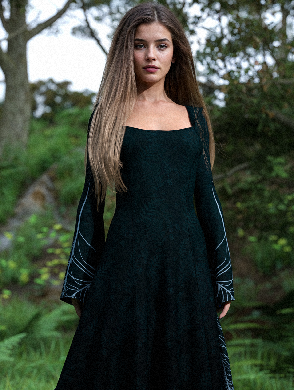 Haunted Forest Witcher Long Dress 1