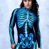 Blue Candy Skeleton Male Costume