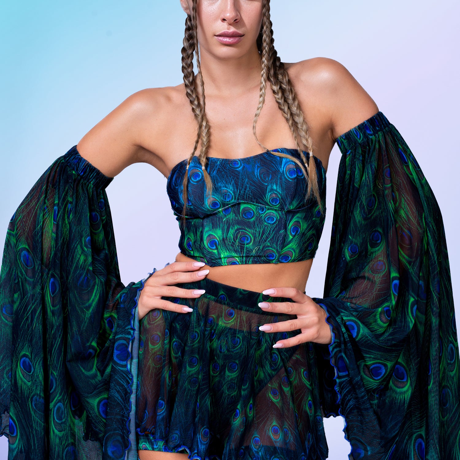 Peekok Bandeau Set Blue, Green