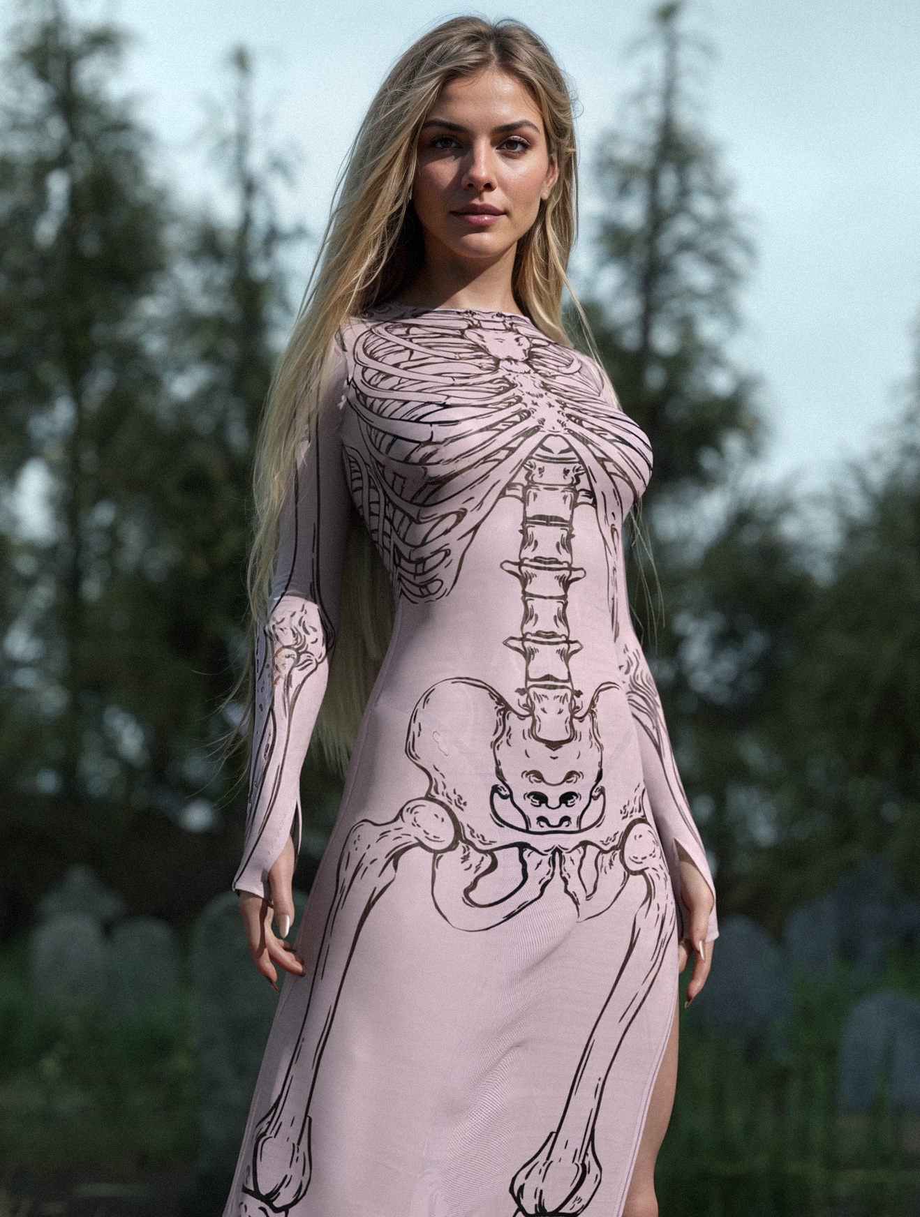 Inside Out Light Mesh Single Cut Dress 1