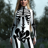 White Bossy Skeleton Costume