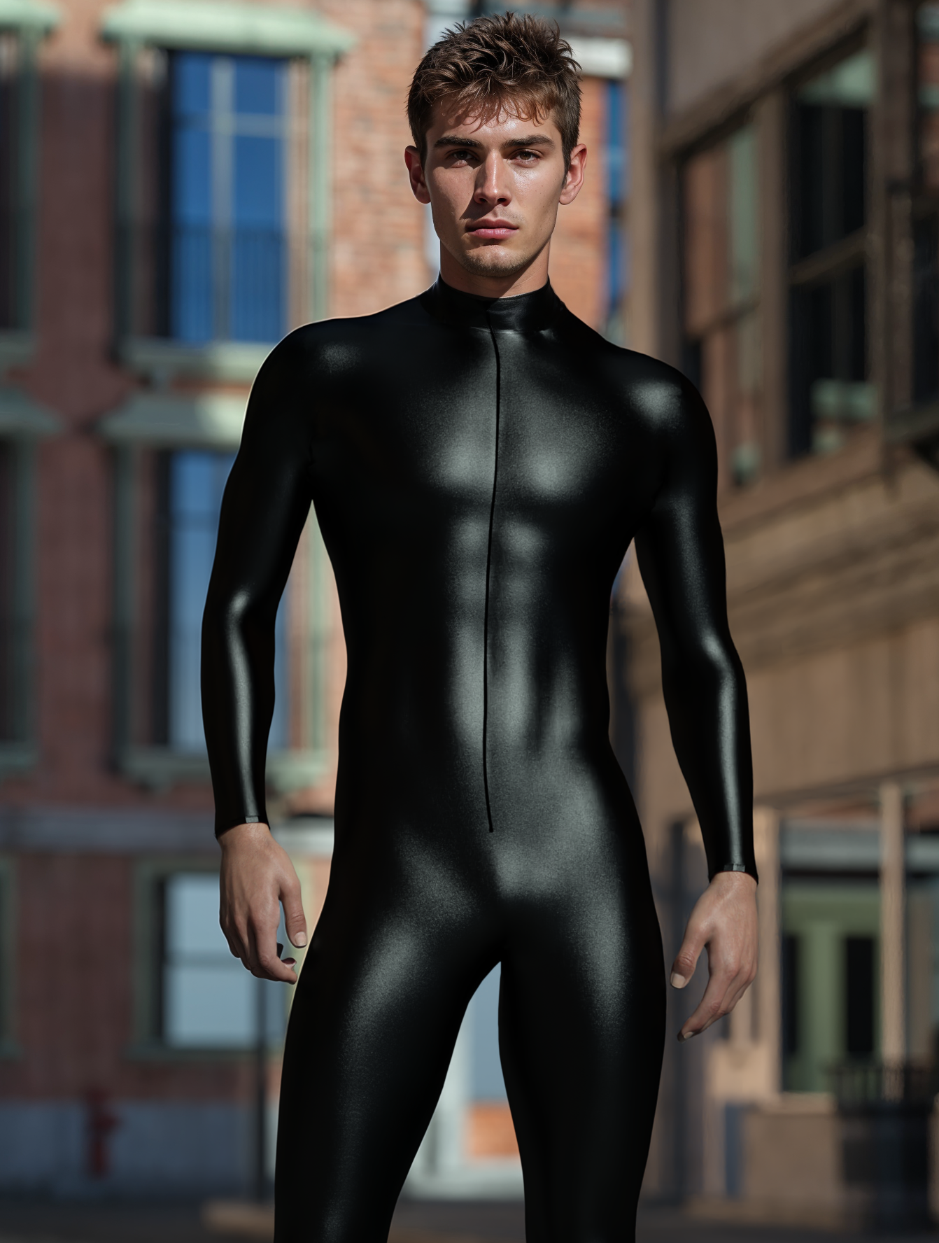 Black Holographic Male Costume 1