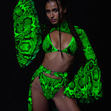 Poisonous Green Ring Bralette Top