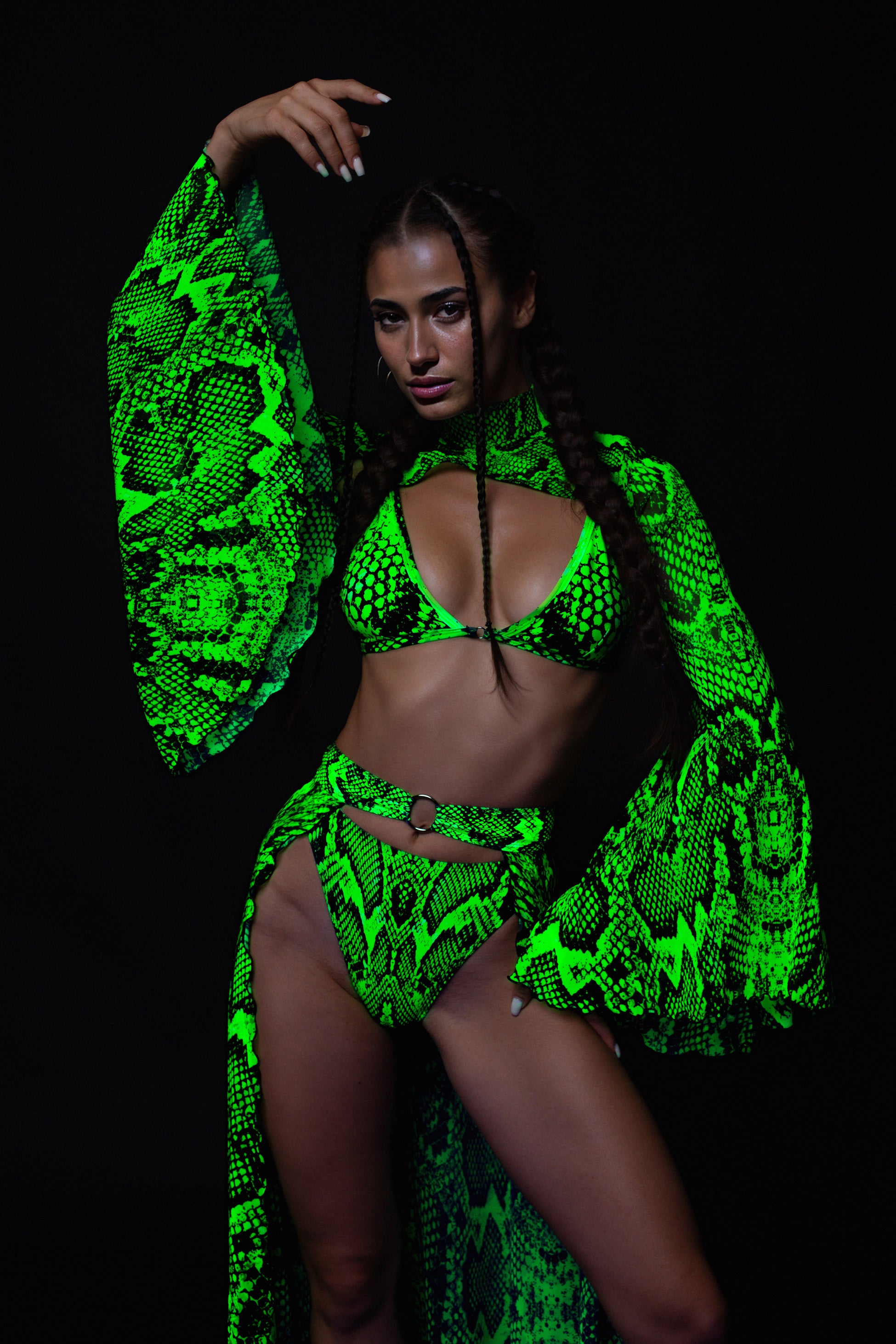 Poisonous Green Ring Bralette Top 1