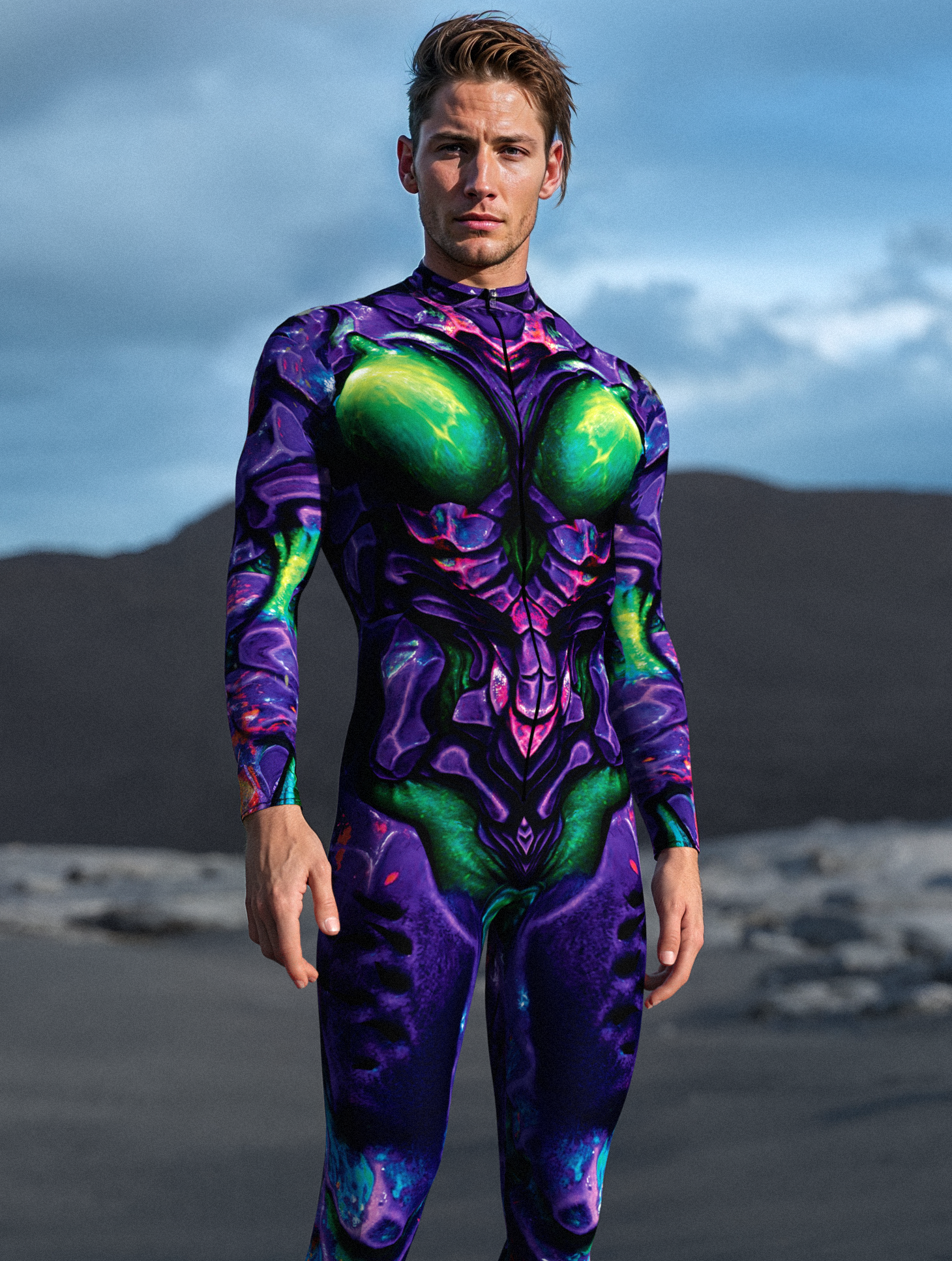 Kryptonian Armor Purple Male Costume 1