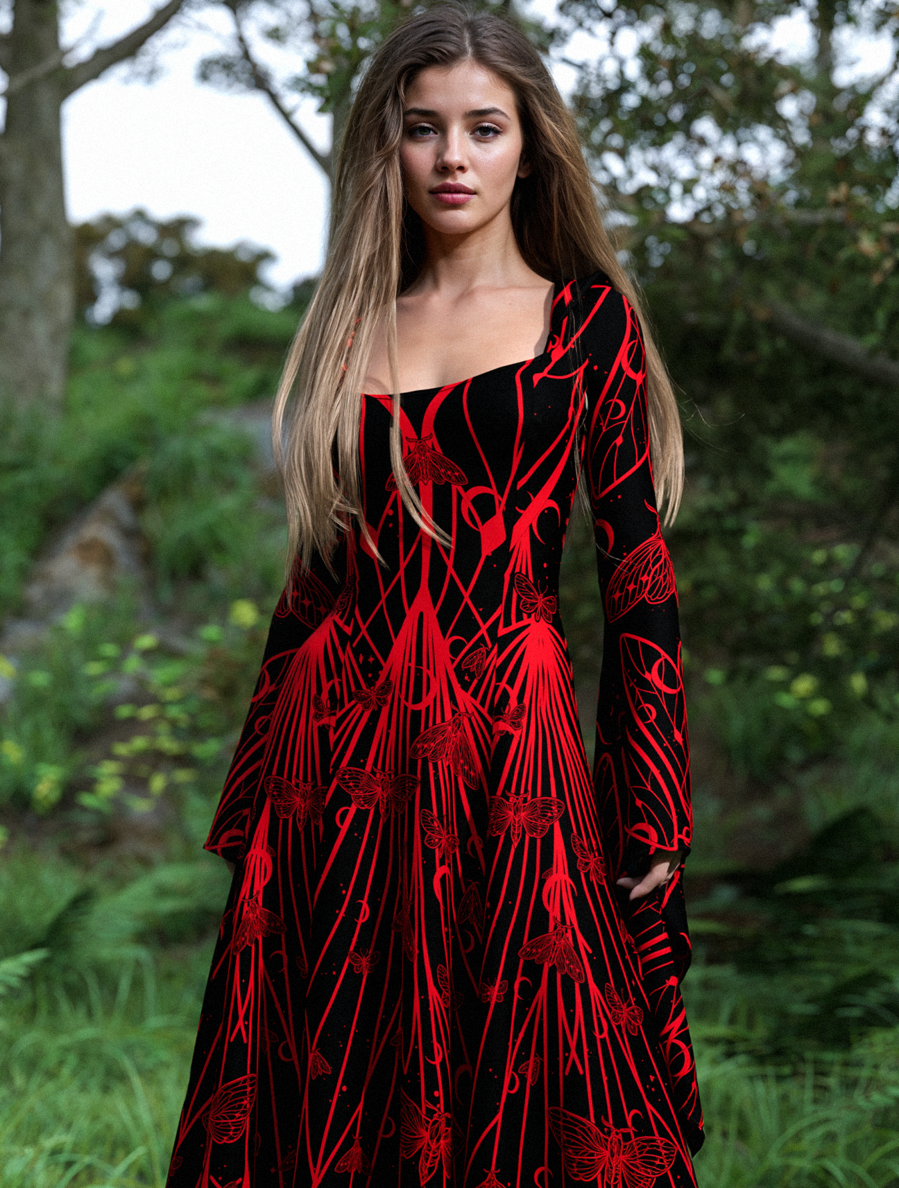 Blood Moon Witcher Long Dress 1