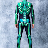 Green Skeleton Male Costume
