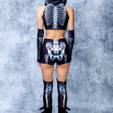 Glass Skeleton Garters Leggings