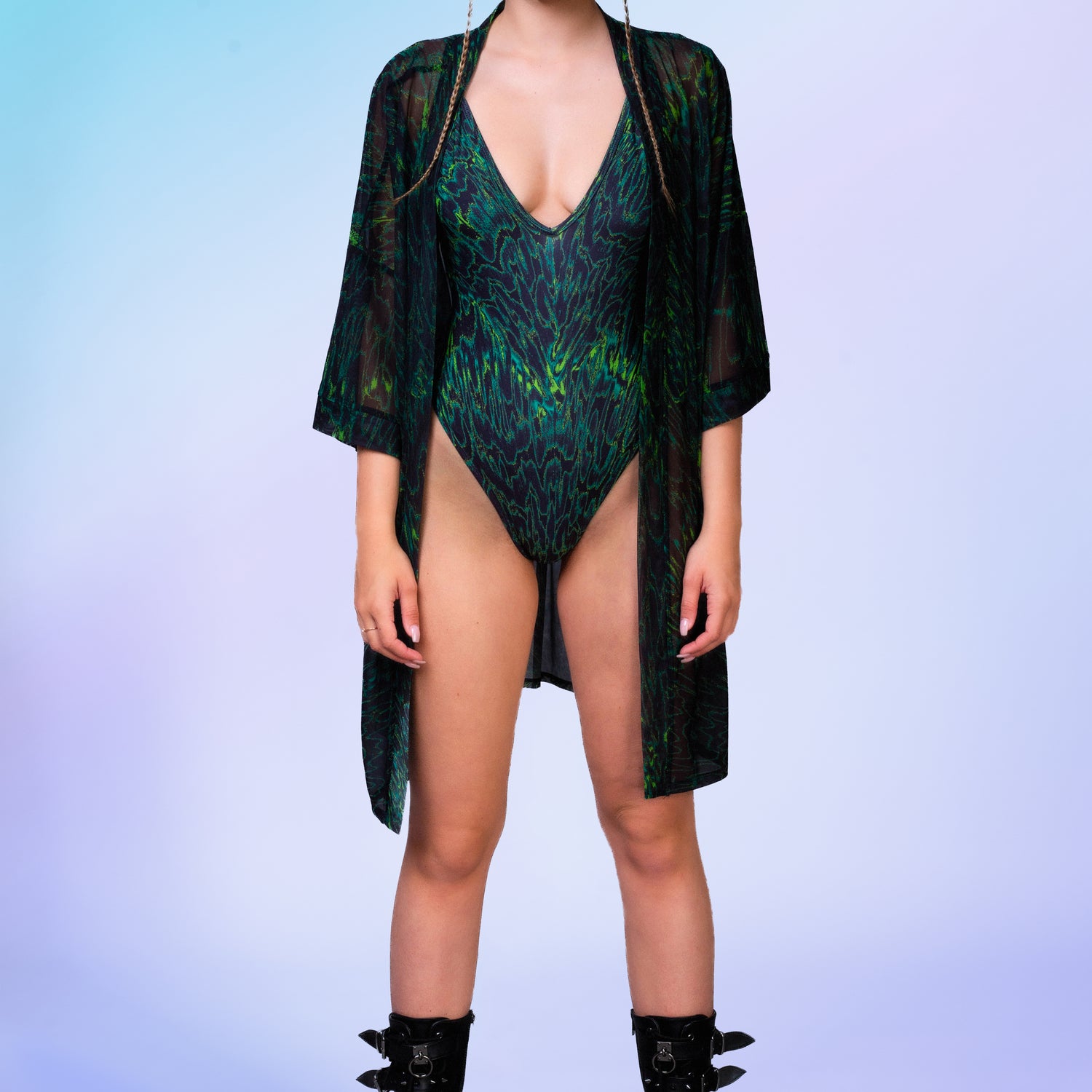 Green Empusa Rave Robe