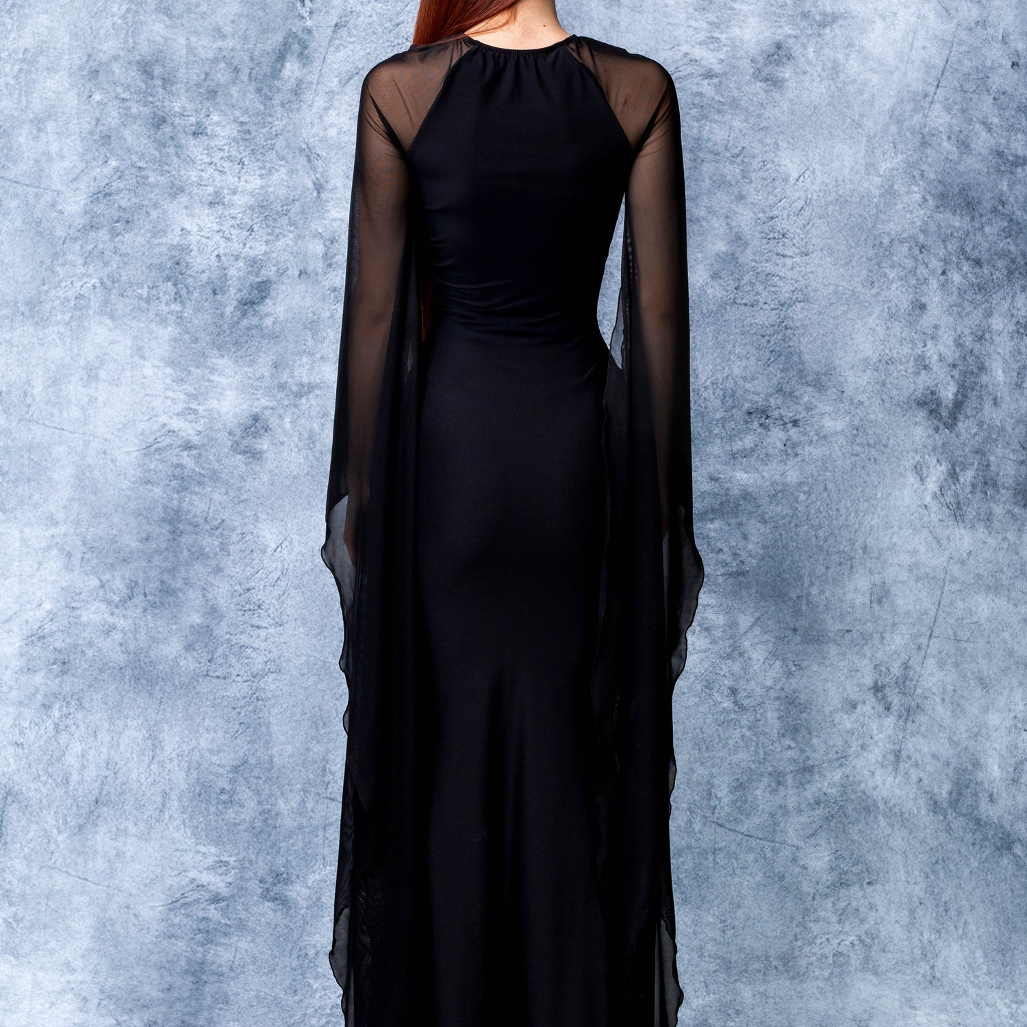 Blackout Lace Up Gown Dress 3