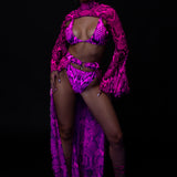 Poisonous Pink Duster Bikini