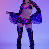 Deep Web Mesh Micro Skirt
