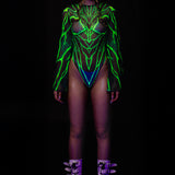 Acid Burst Mesh Bare Back Leotard