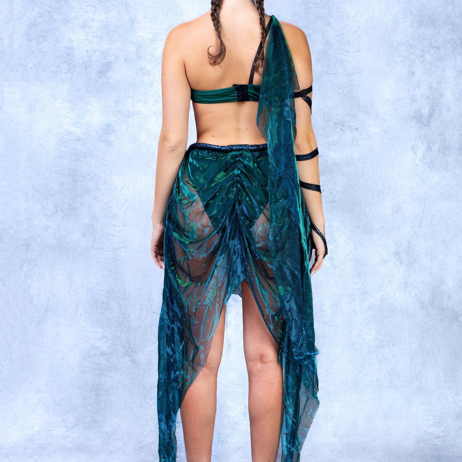 Serpent Mist Drape Skirt Set Holiday