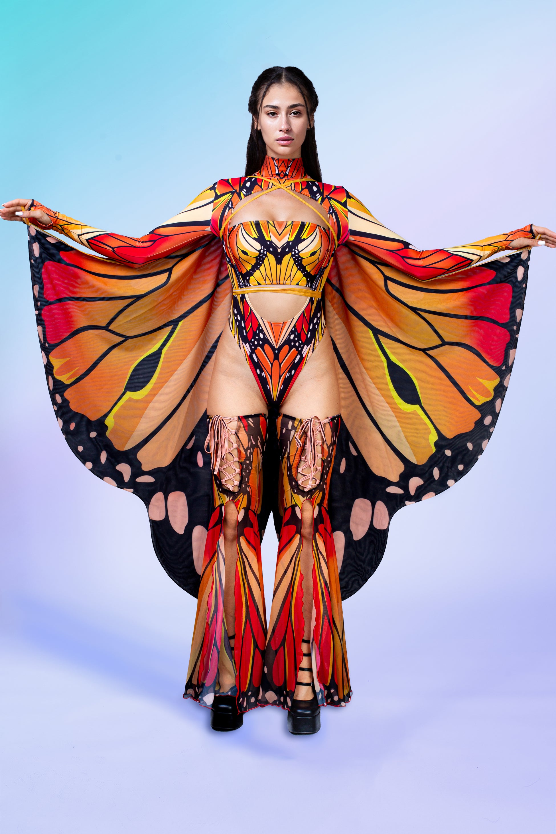 Fairy Autumn Butterfly Open-Heart Leotard 2