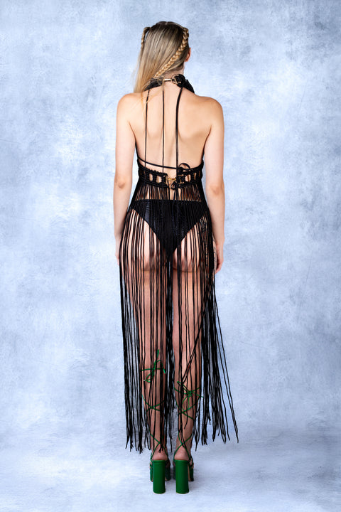 slim fit dress slacks Lanah Cut Out Maxi Dress main image 0