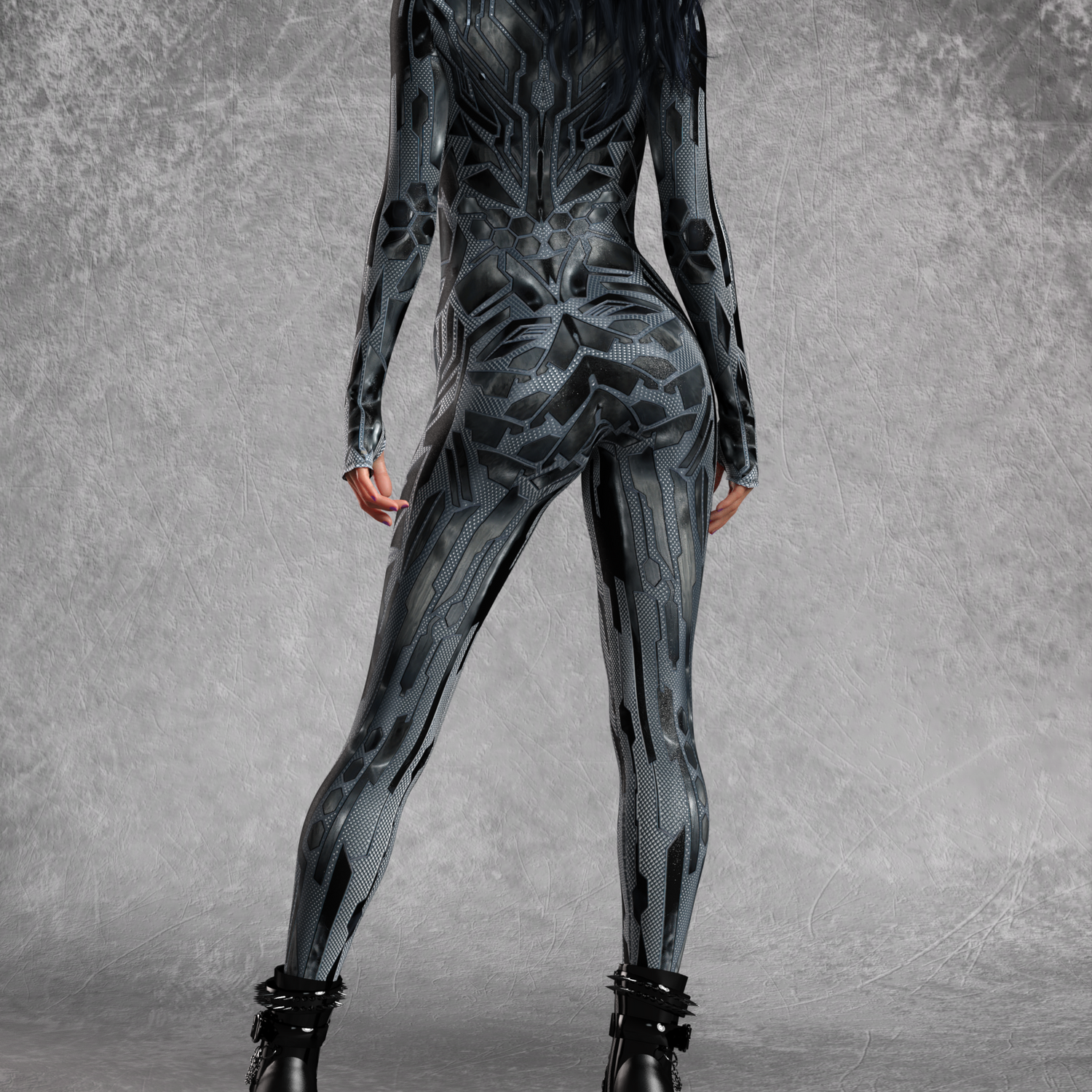 Women Fury Node Carbon Costume