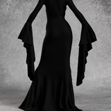 Mrs. Addams Puddle Train Gown Dress