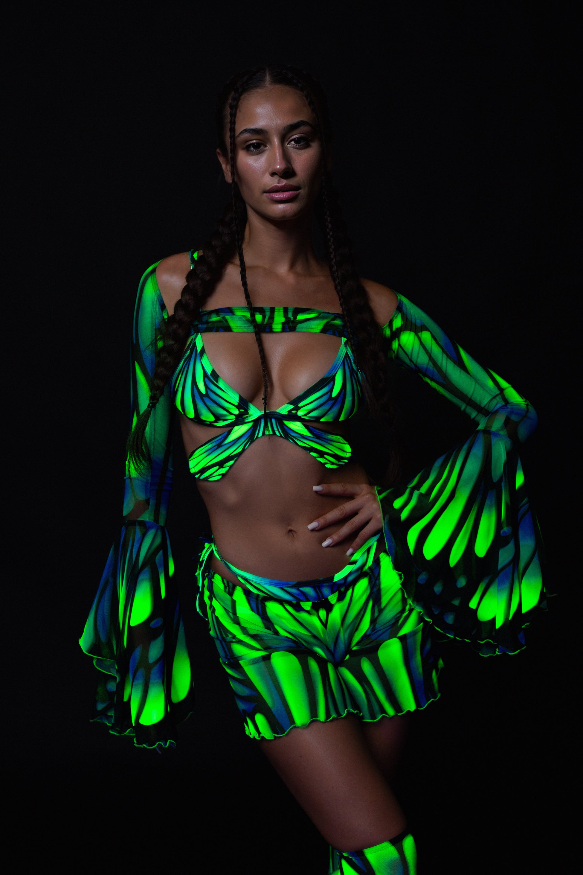 Flutter Mesh Shorts 2