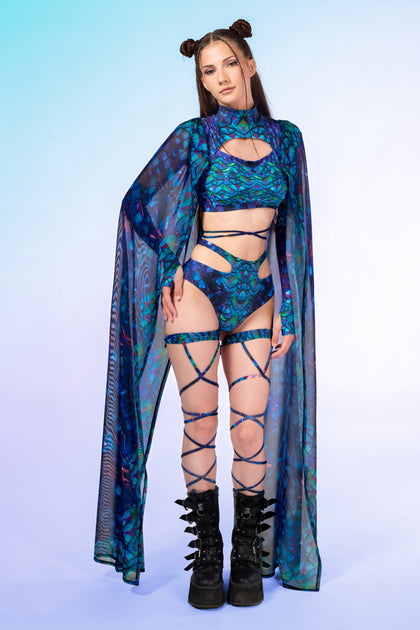 blue rave dress Fairy with Asymmetrical Design and Cutout Back Redraft the rules in this cut LED Light-Up Dresses | Glow