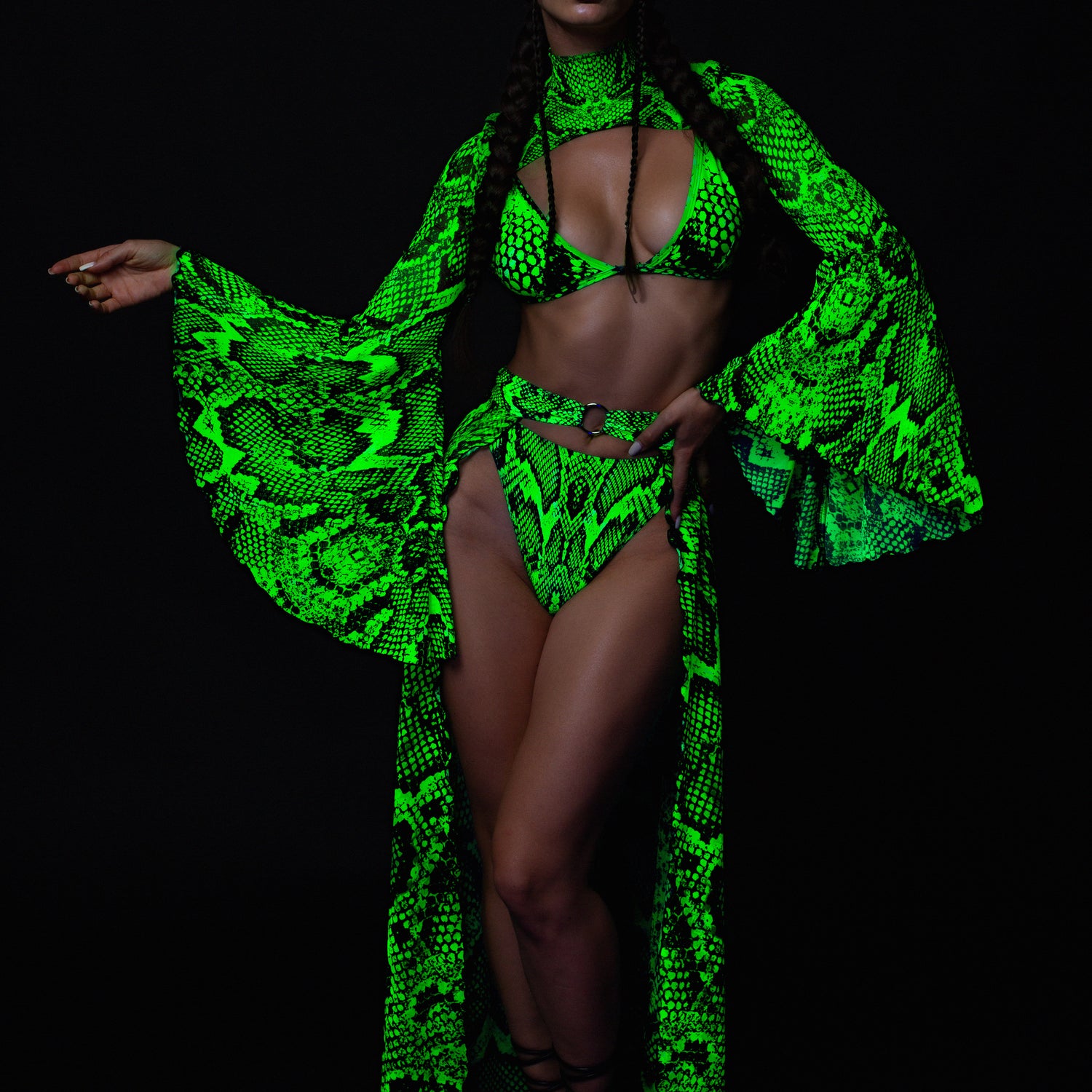 Poisonous Green Ring Bralette Top Green