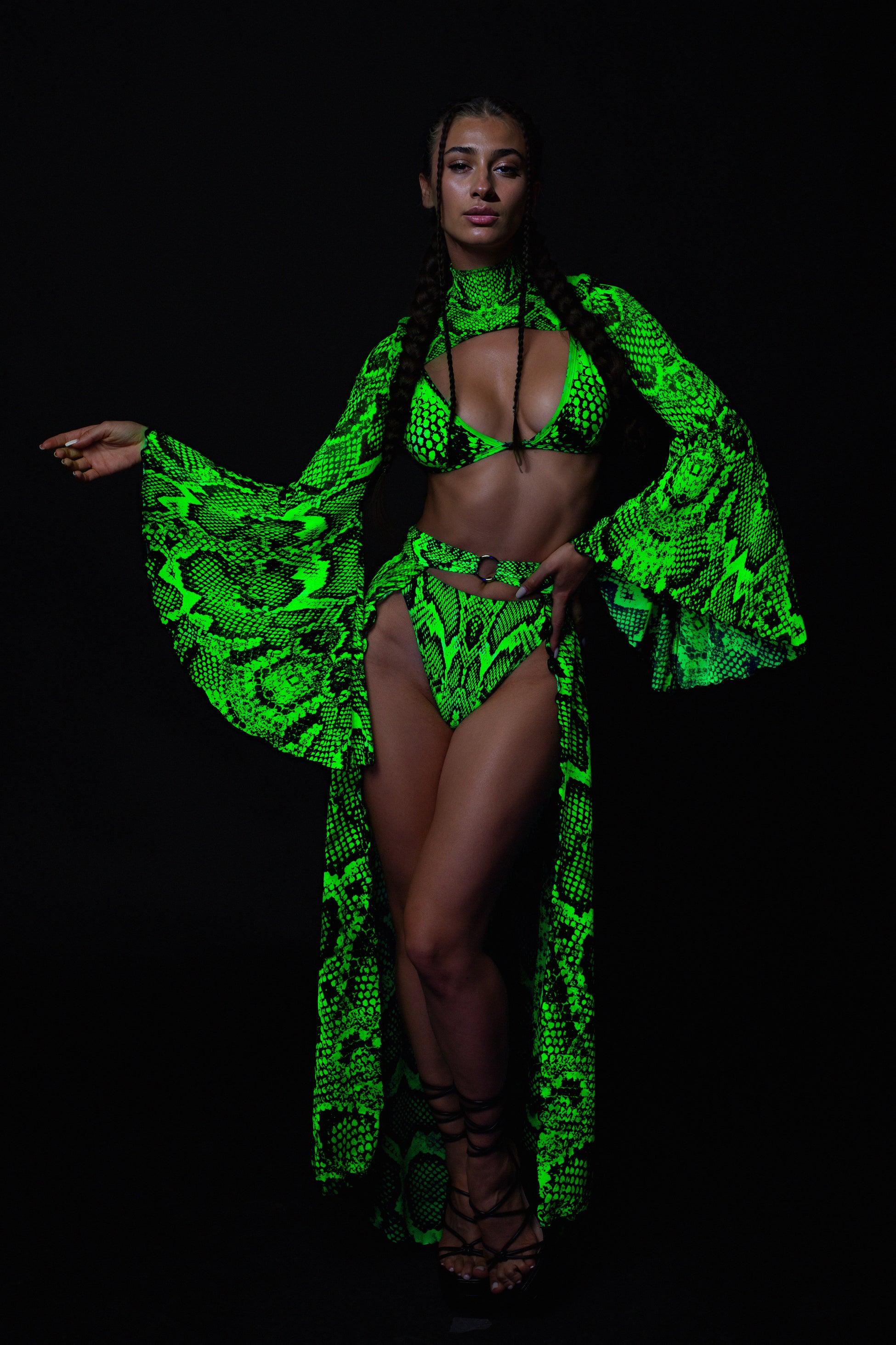 Poisonous Green Ring Bralette Top 2