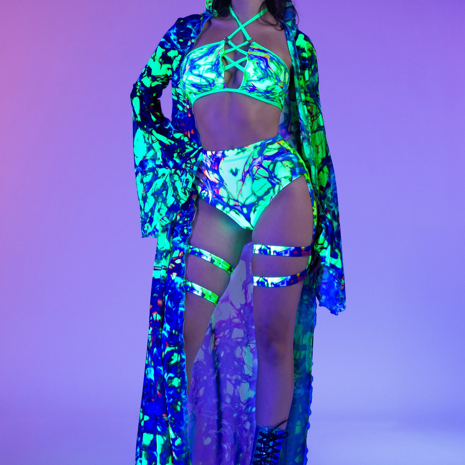 Psy Flux Mesh Kimono 9