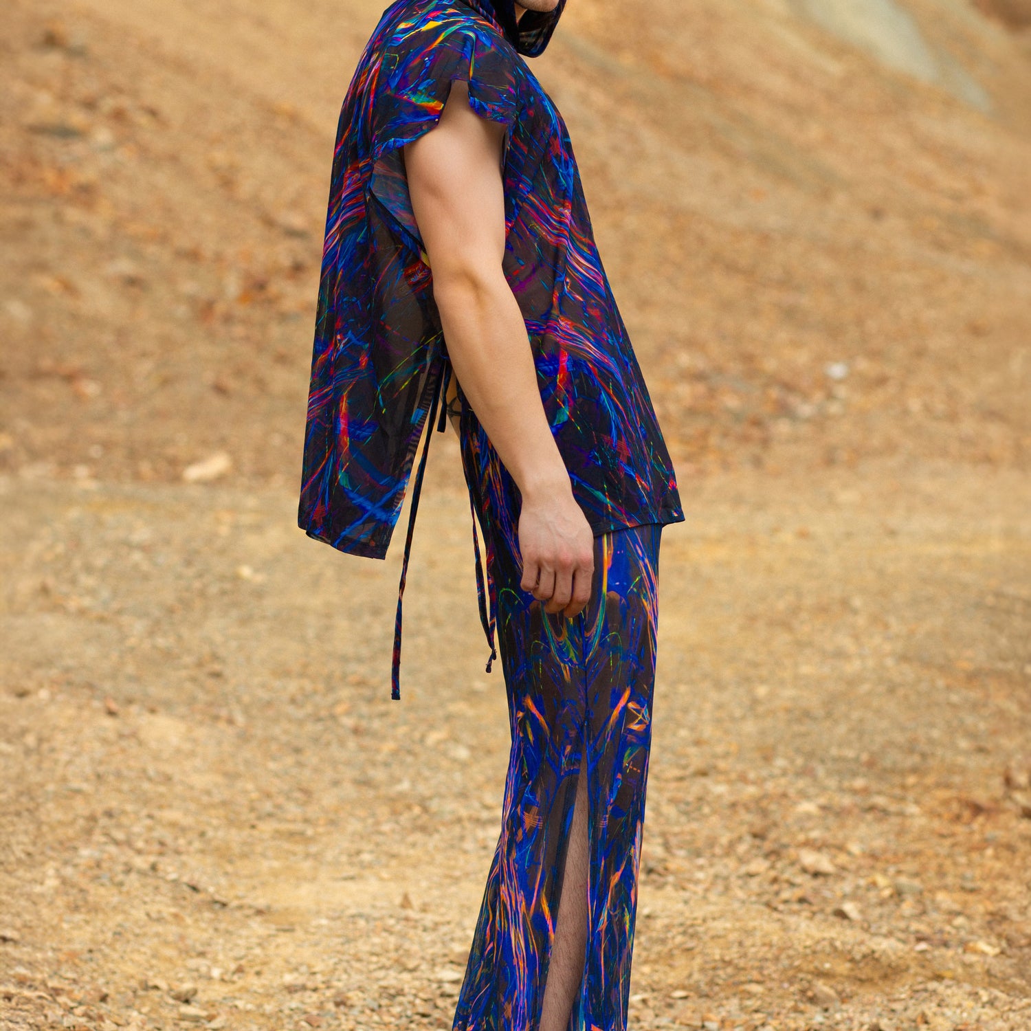 Ultrahot	Male Hooded Split Set Rainbow